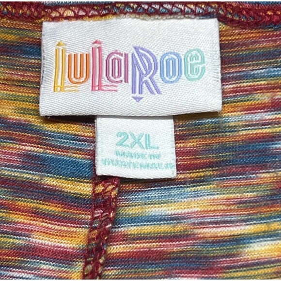 LulaRoe Dress Womens 2XL Stretchy‎ Polyester Blend Scoop Neck Loose Fit Colorful - Picture 2 of 11